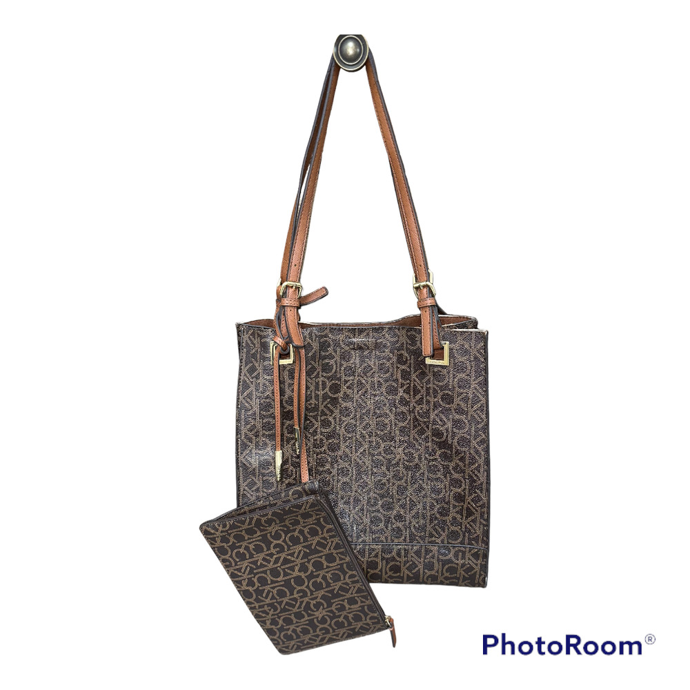 Calvin Klein Women's Brown Tote Shoulder Bag